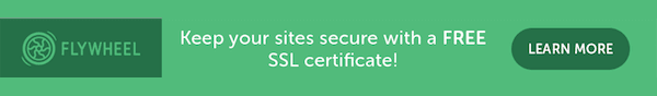 flywheel WordPress hosting with free SSL certificate