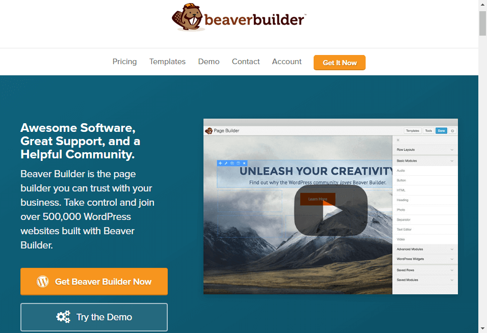 WordPress Page Builder Plugin Beaver Builder.