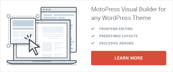 WordPress frontend page builder motopress.