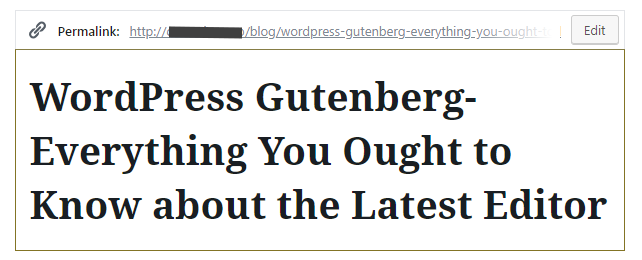 Easily edit permalinks with Gutenberg editor