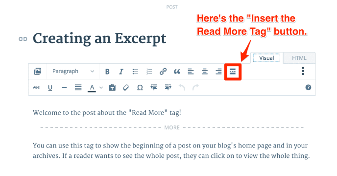 how to use  read more  tag WordPress post excerpts
