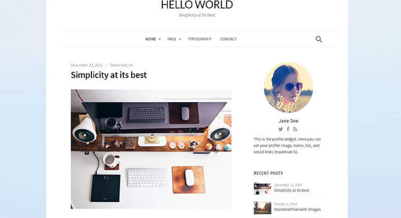 Hello World - WordPress Theme