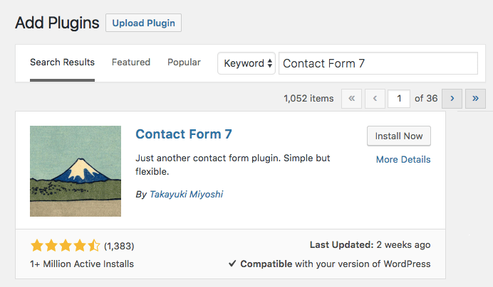 how to install contact form 7 plugin