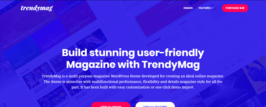 TrendyMag WordPress News Magazine Blog Theme Preview ThemeForest