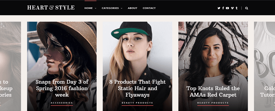 heart & style Magazine WordPress theme