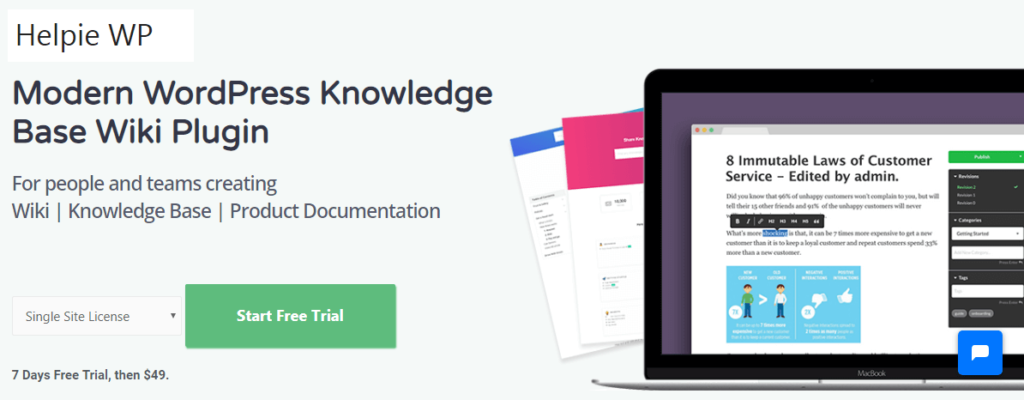 HelpieWP plugin For people and teams creating
Wiki | Knowledge Base | Product Documentation