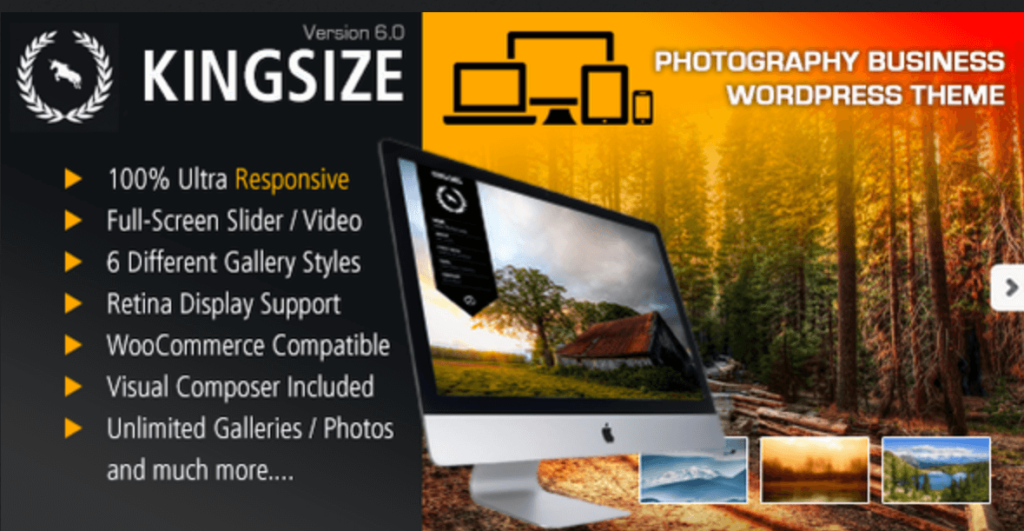 KingSize Fullscreen Photography Theme